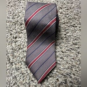 Burberry Striped Brown and Red Men's Tie